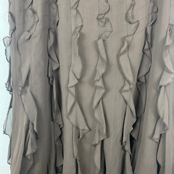 Etcetera 100% Silk Skirt Womens Size 14 Brown Fairy Wimsygoth - Picture 3 of 10
